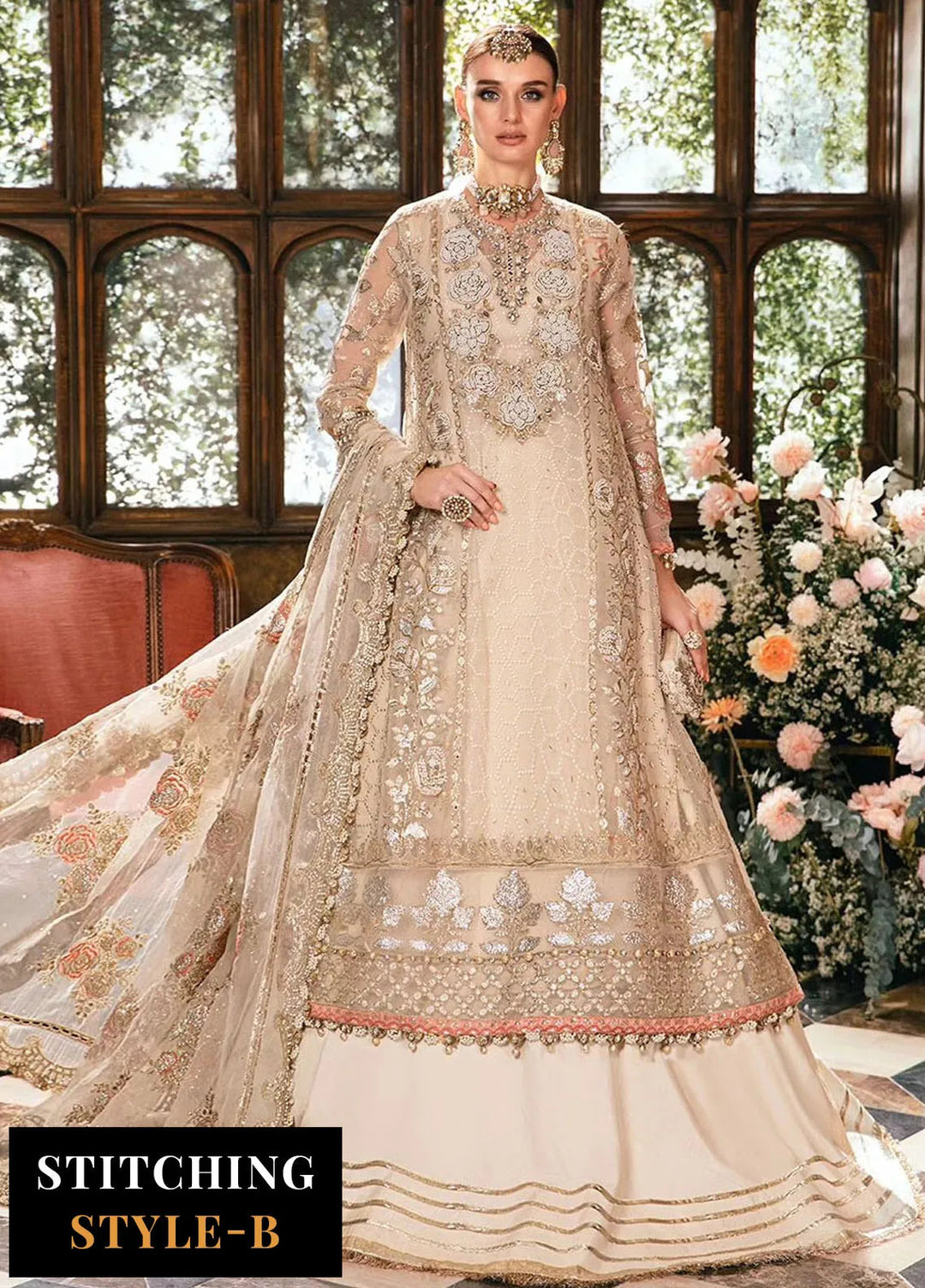 Mbroidered By Maria B Embroidered Suit Unstitched 3 Piece MB24M D-05 - Luxury Collection