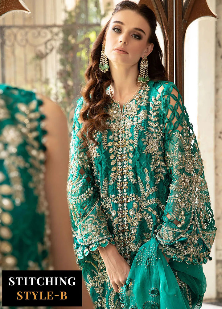 Mbroidered By Maria B Embroidered Suit Unstitched 3 Piece MB24M D-06 - Luxury Collection