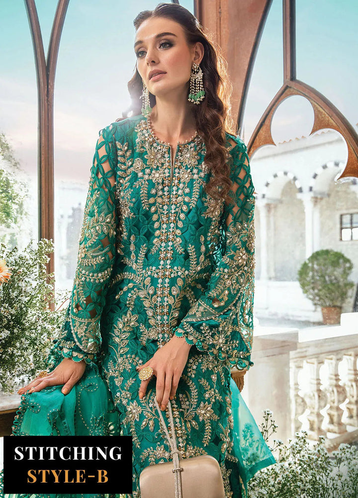 Mbroidered By Maria B Embroidered Suit Unstitched 3 Piece MB24M D-06 - Luxury Collection