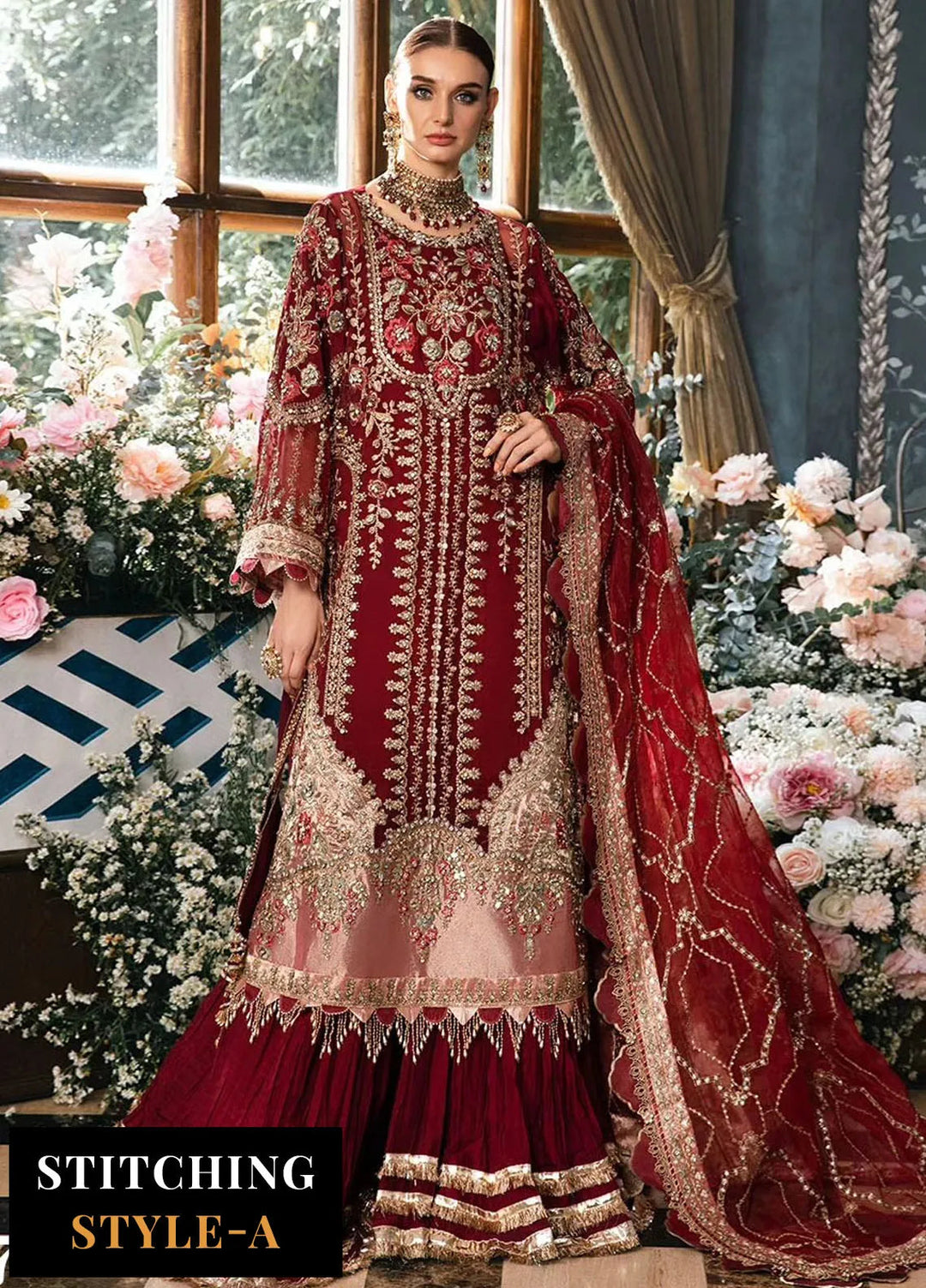 Mbroidered By Maria B Embroidered Suit Unstitched 3 Piece MB24M D-07 - Luxury Collection