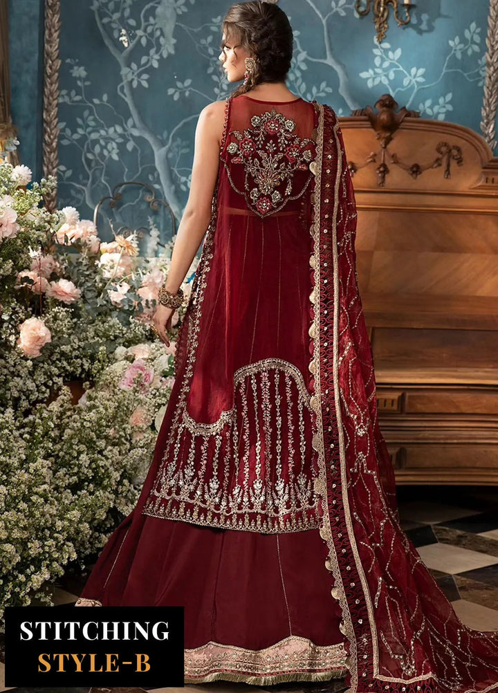 Mbroidered By Maria B Embroidered Suit Unstitched 3 Piece MB24M D-07 - Luxury Collection
