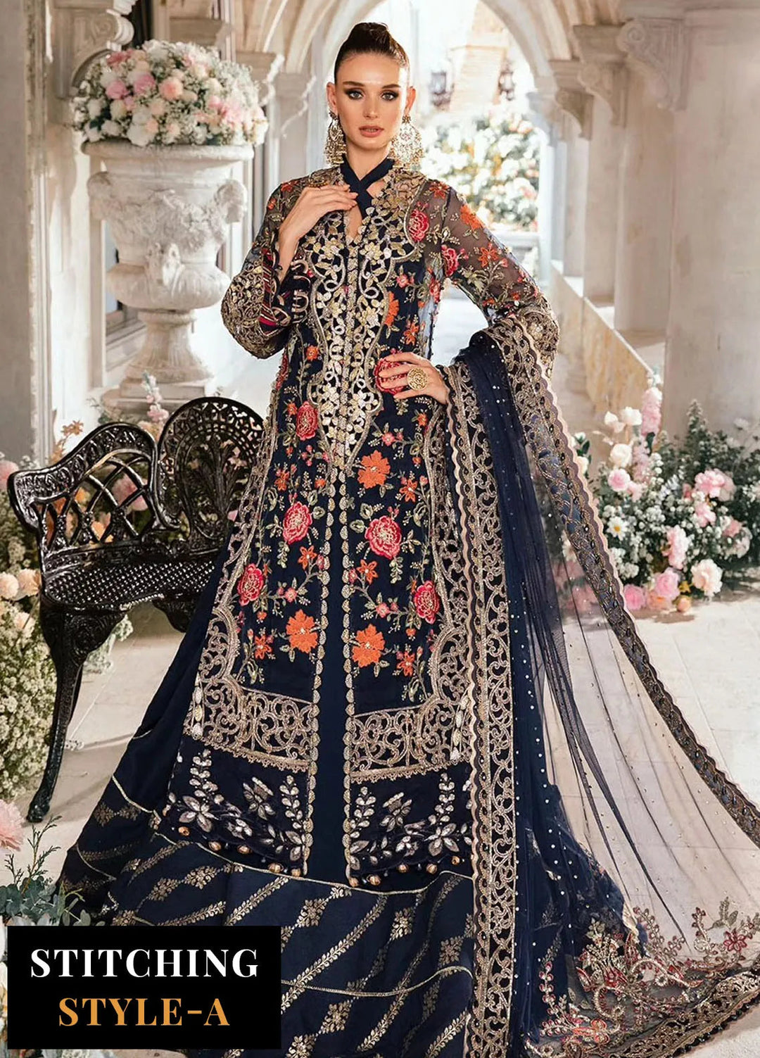 Mbroidered By Maria B Embroidered Suit Unstitched 3 Piece MB24M D-08 - Luxury Collection