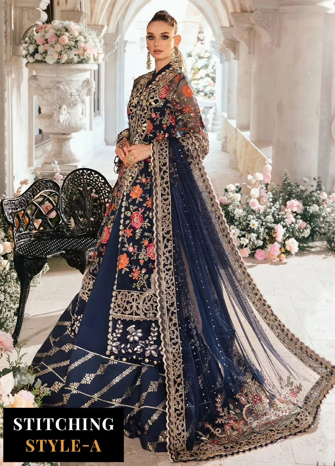 Mbroidered By Maria B Embroidered Suit Unstitched 3 Piece MB24M D-08 - Luxury Collection