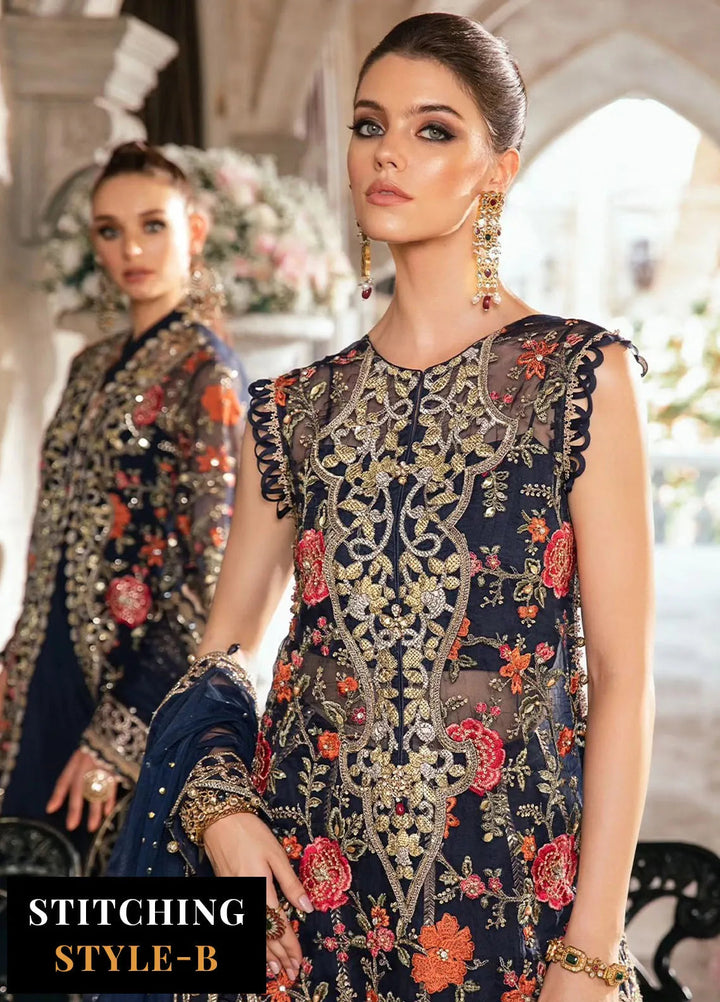 Mbroidered By Maria B Embroidered Suit Unstitched 3 Piece MB24M D-08 - Luxury Collection