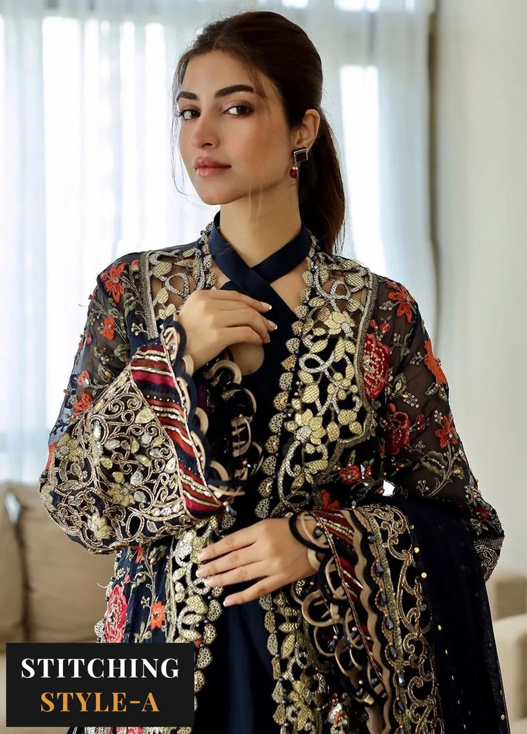 Mbroidered By Maria B Embroidered Suit Unstitched 3 Piece MB24M D-08 - Luxury Collection