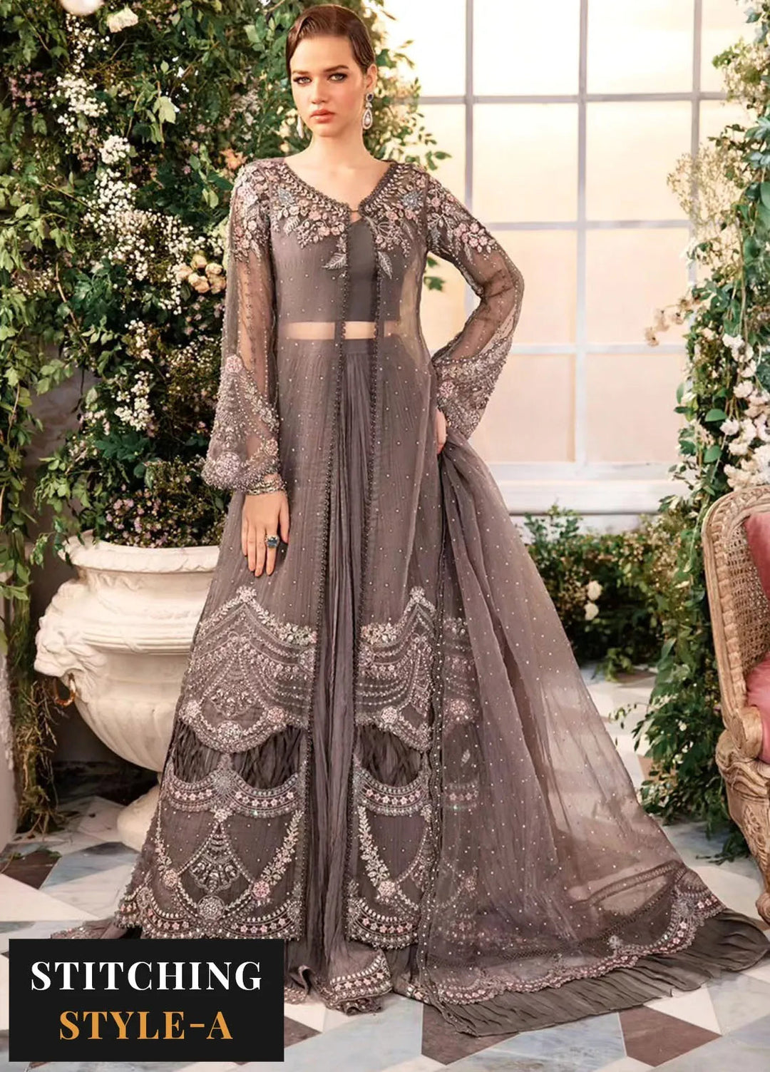 Mbroidered By Maria B Embroidered Suit Unstitched 3 Piece MB24MW D-02 - Wedding Collection