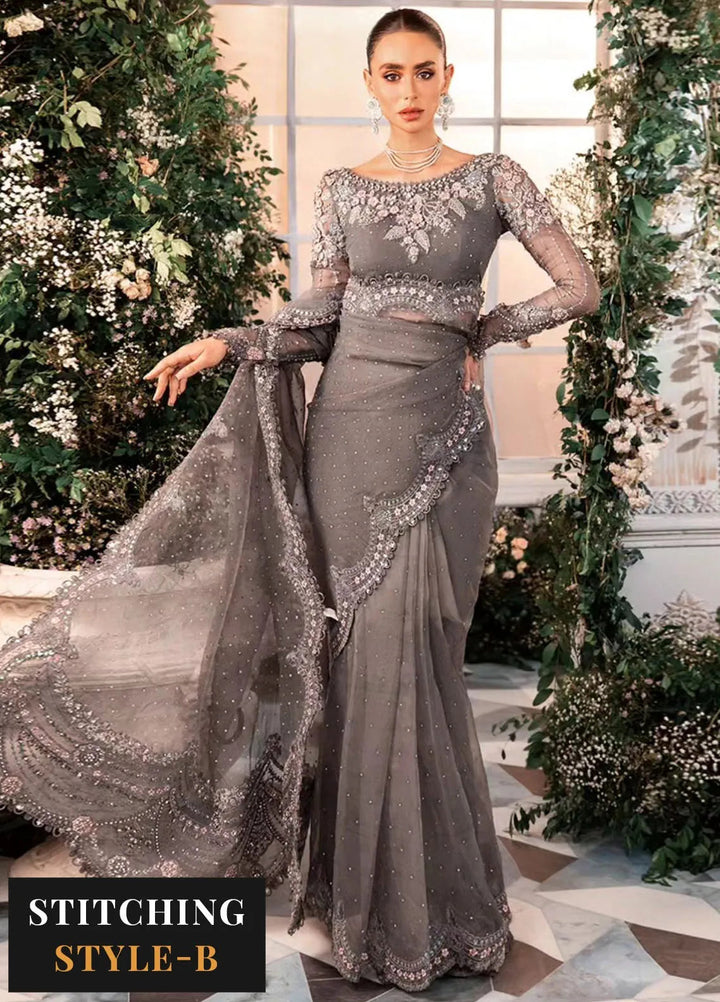 Mbroidered By Maria B Embroidered Suit Unstitched 3 Piece MB24MW D-02 - Wedding Collection