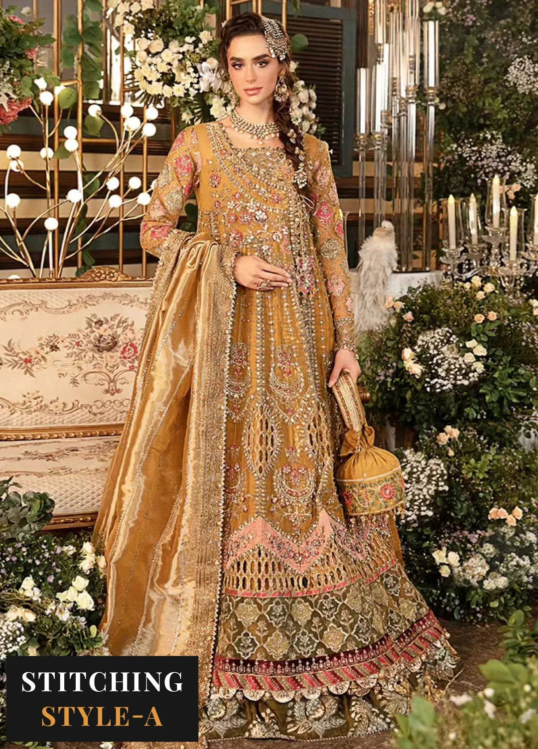 Mbroidered By Maria B Embroidered Suit Unstitched 3 Piece MB24MW D-07 - Wedding Collection