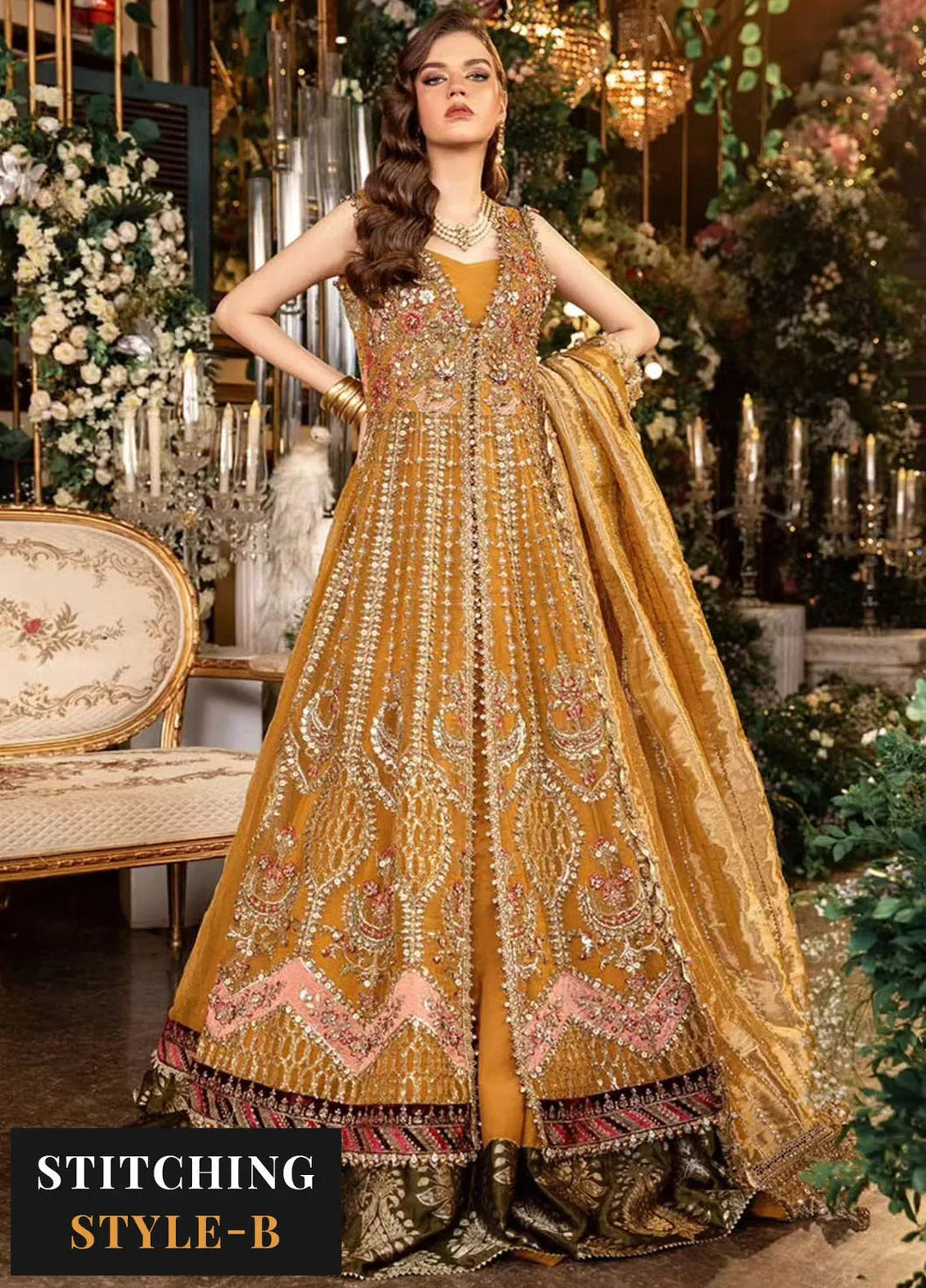 Mbroidered By Maria B Embroidered Suit Unstitched 3 Piece MB24MW D-07 - Wedding Collection