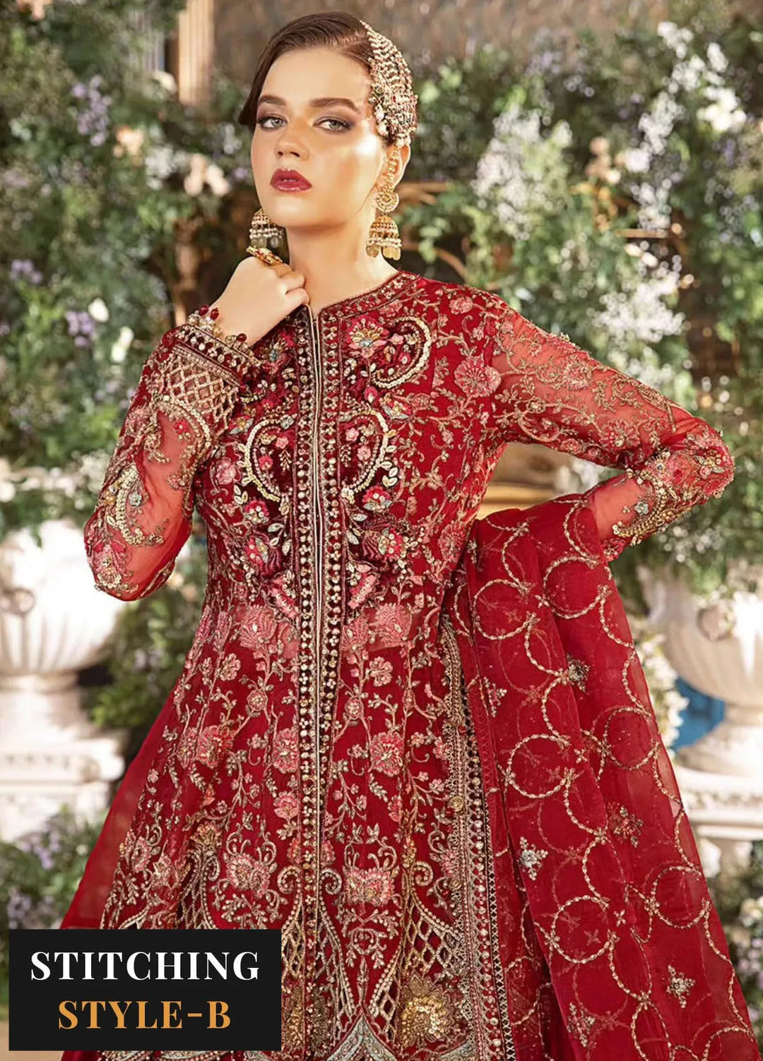 Mbroidered By Maria B Embroidered Suit Unstitched 3 Piece MB24MW D-08 - Wedding Collection