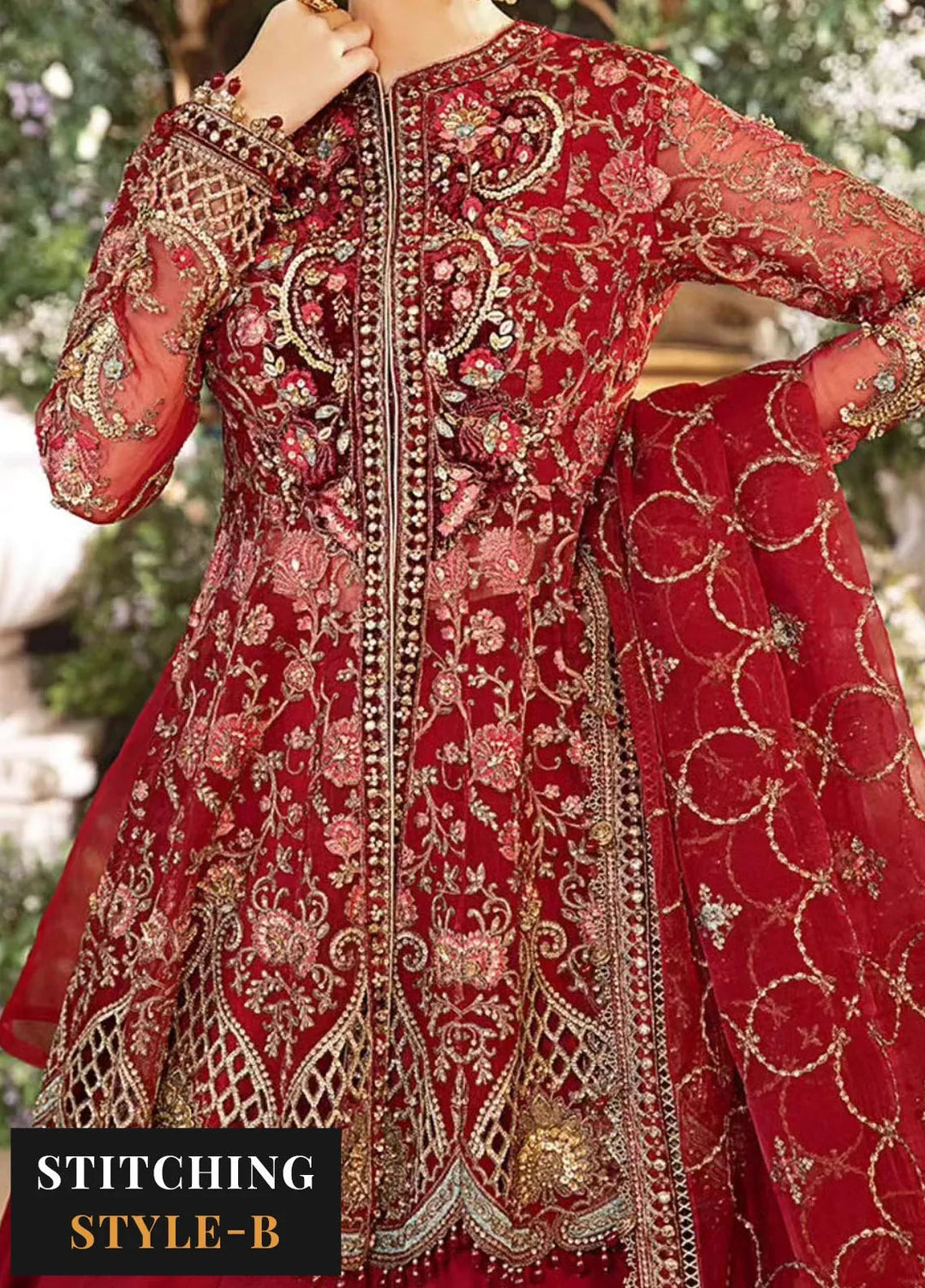 Mbroidered By Maria B Embroidered Suit Unstitched 3 Piece MB24MW D-08 - Wedding Collection