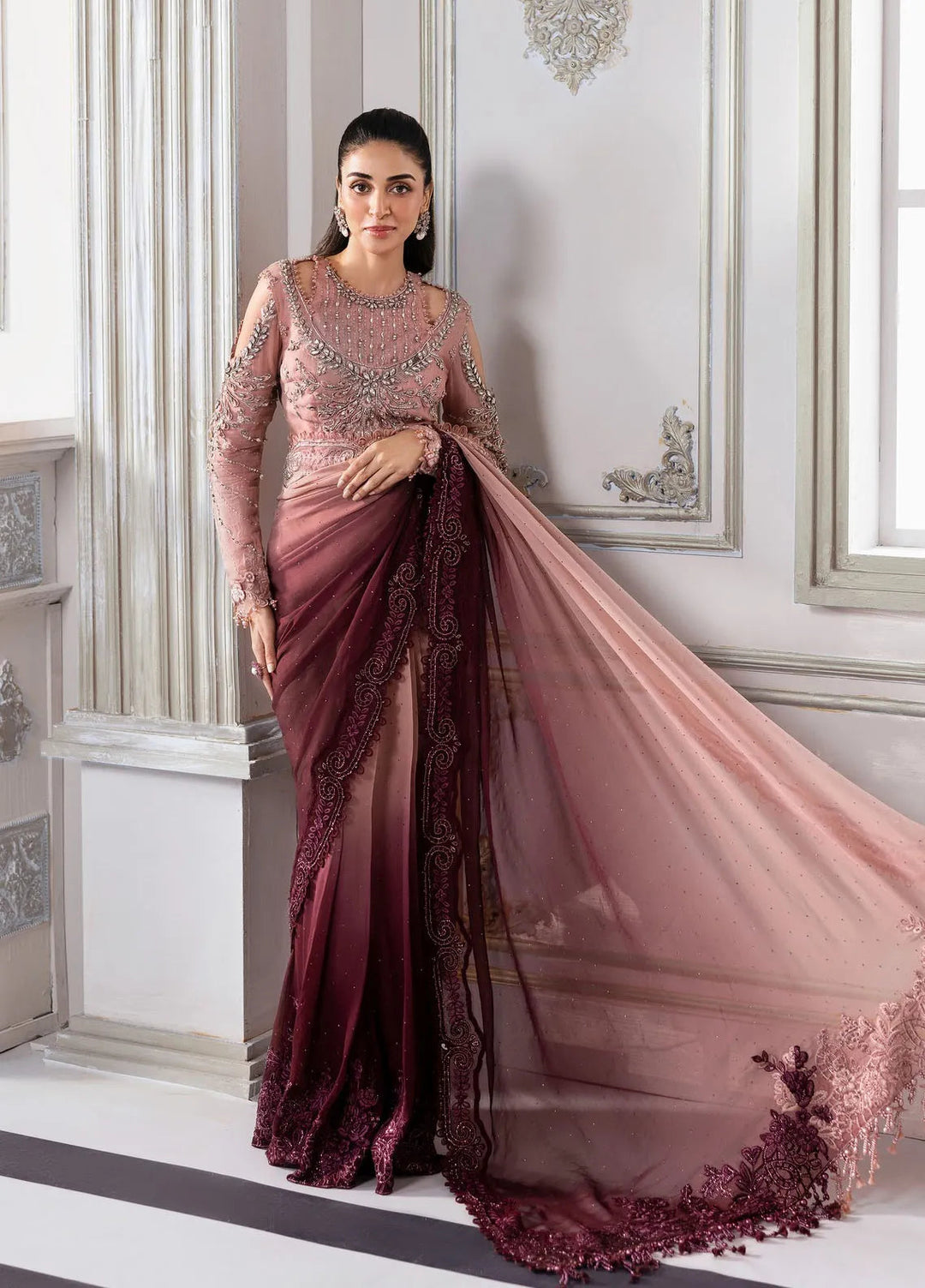 Mbroidered by Maria B Embroidered Suits Unstitched 3 Piece MB25MF D-01 - Formals Collection