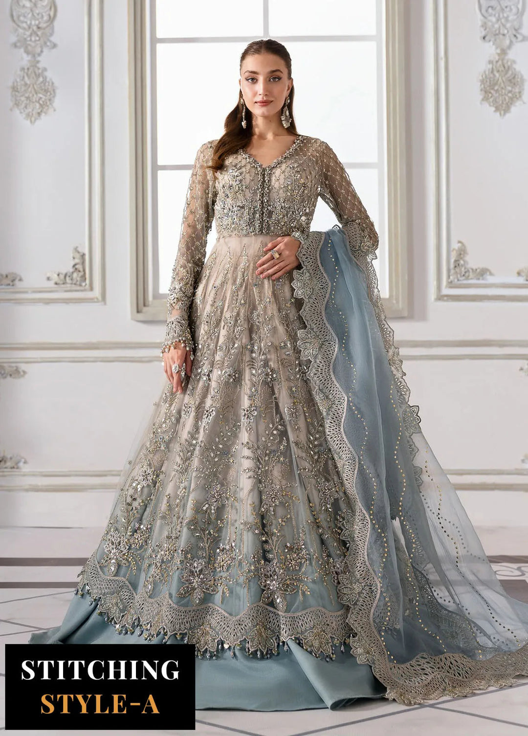 Mbroidered by Maria B Embroidered Suits Unstitched 3 Piece MB25MF D-02 - Formals Collection