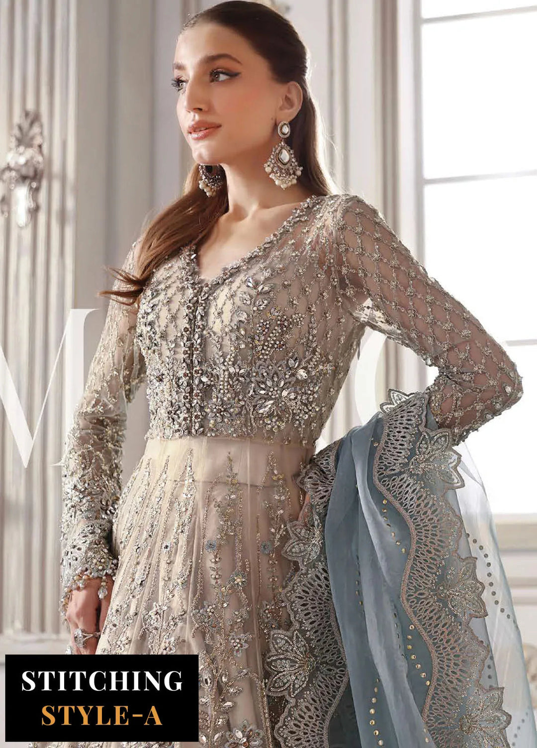 Mbroidered by Maria B Embroidered Suits Unstitched 3 Piece MB25MF D-02 - Formals Collection