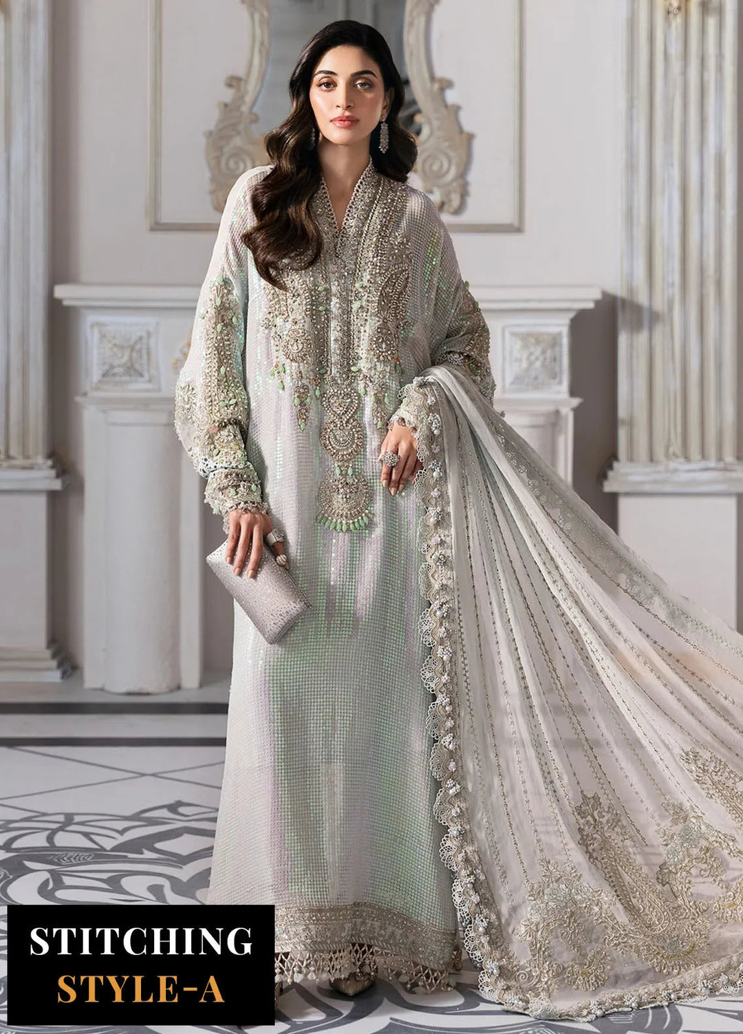 Mbroidered by Maria B Embroidered Suits Unstitched 3 Piece MB25MF D-05 - Formals Collection