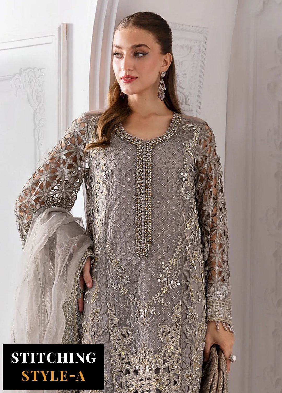 Mbroidered by Maria B Embroidered Suits Unstitched 3 Piece MB25MF D-06 - Formals Collection