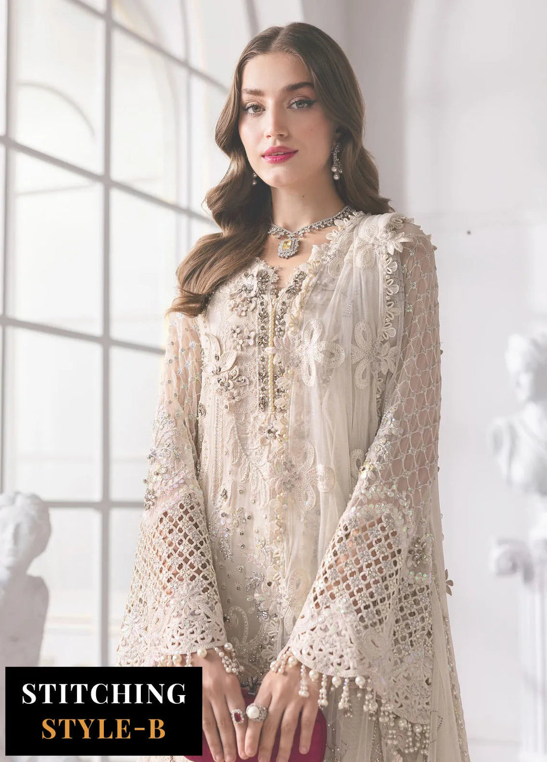 Mbroidered by Maria B Embroidered Suits Unstitched 3 Piece MB25MF D-07 - Formals Collection