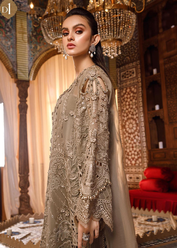 Mbroidered by Maria B Embroidered Organza Suits Unstitched 4 Piece MB22WD D1 - Wedding Collection