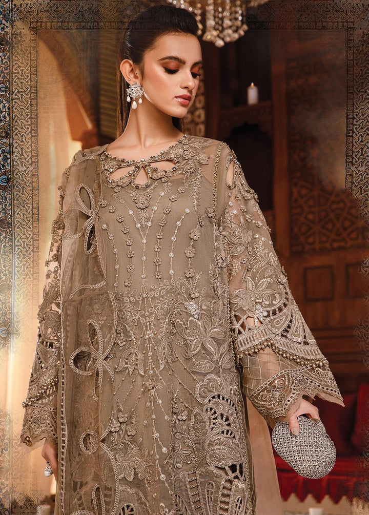 Mbroidered by Maria B Embroidered Organza Suits Unstitched 4 Piece MB22WD D1 - Wedding Collection