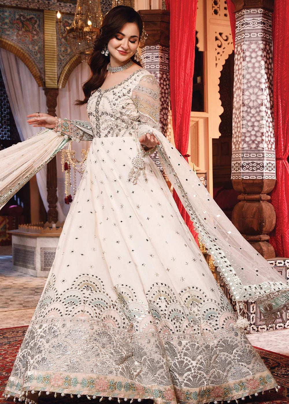 Mbroidered by Maria B Embroidered Raw Silk Suits Unstitched 3 Piece MB22WD D2 - Wedding Collection