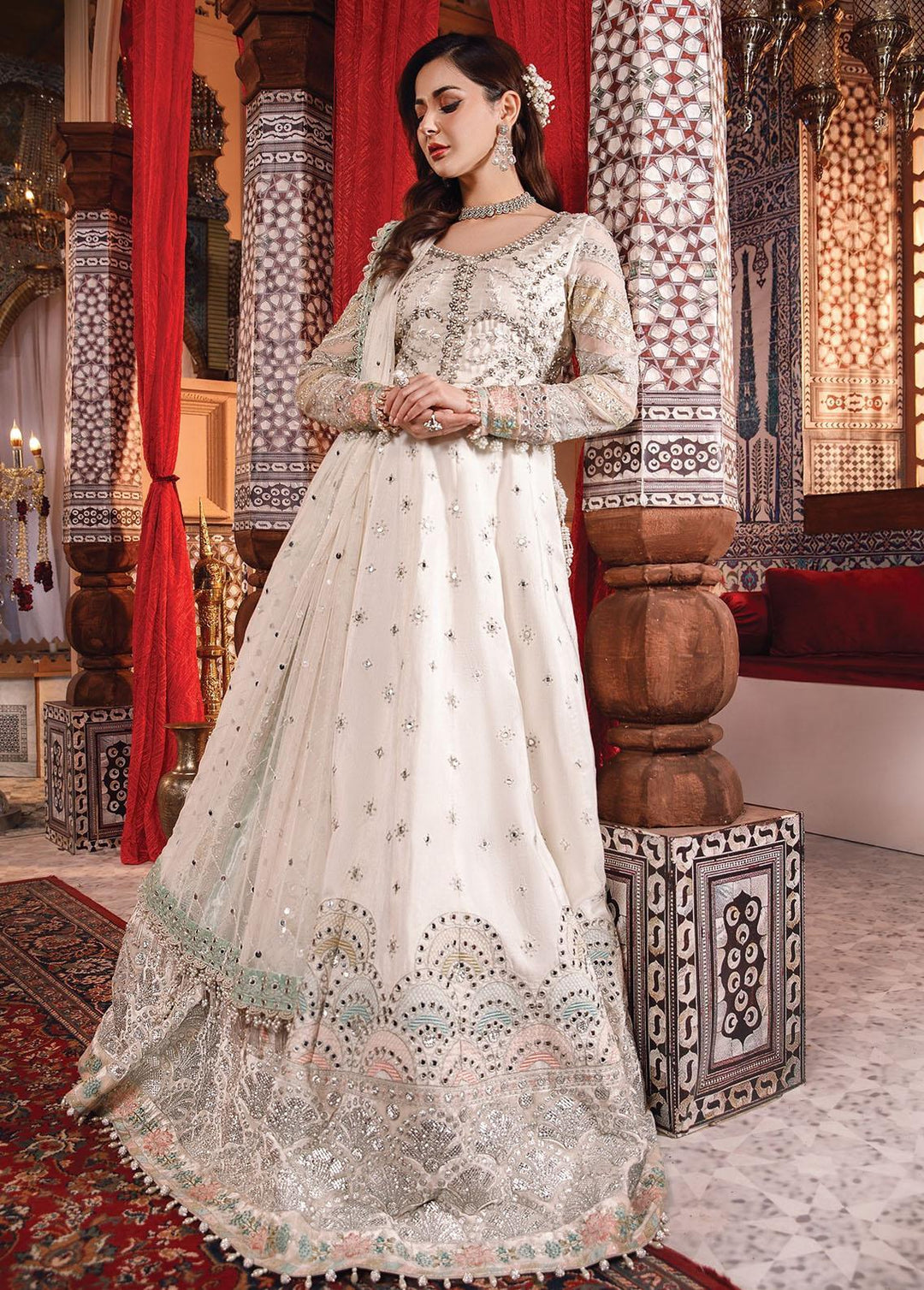 Mbroidered by Maria B Embroidered Raw Silk Suits Unstitched 3 Piece MB22WD D2 - Wedding Collection