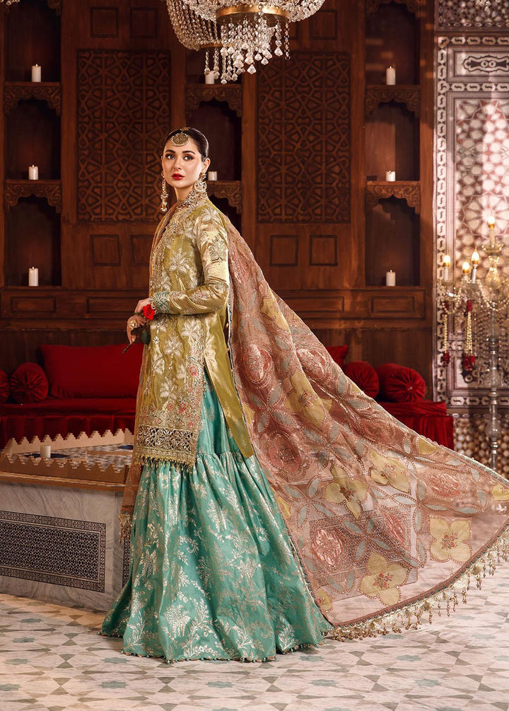 Mbroidered by Maria B Embroidered Tissue Suits Unstitched 4 Piece MB22WD D3 - Wedding Collection