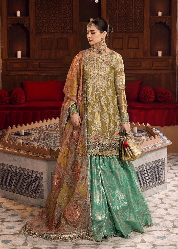 Mbroidered by Maria B Embroidered Tissue Suits Unstitched 4 Piece MB22WD D3 - Wedding Collection