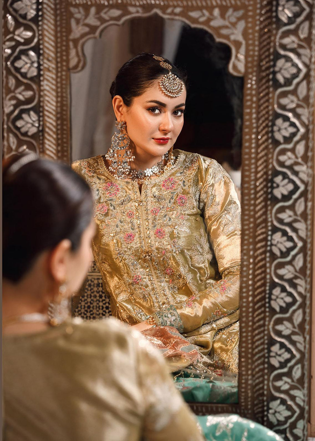 Mbroidered by Maria B Embroidered Tissue Suits Unstitched 4 Piece MB22WD D3 - Wedding Collection