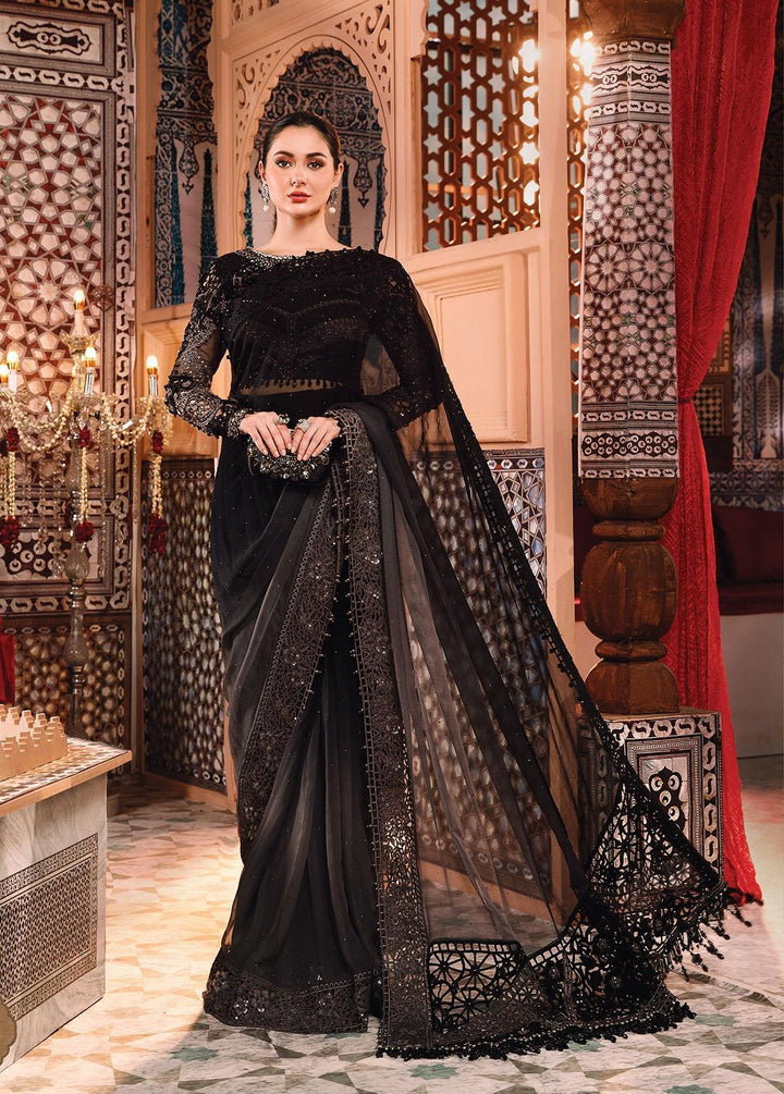 Mbroidered by Maria B Embroidered Organza  Unstitched Saree MB22WD D4 - Wedding Collection