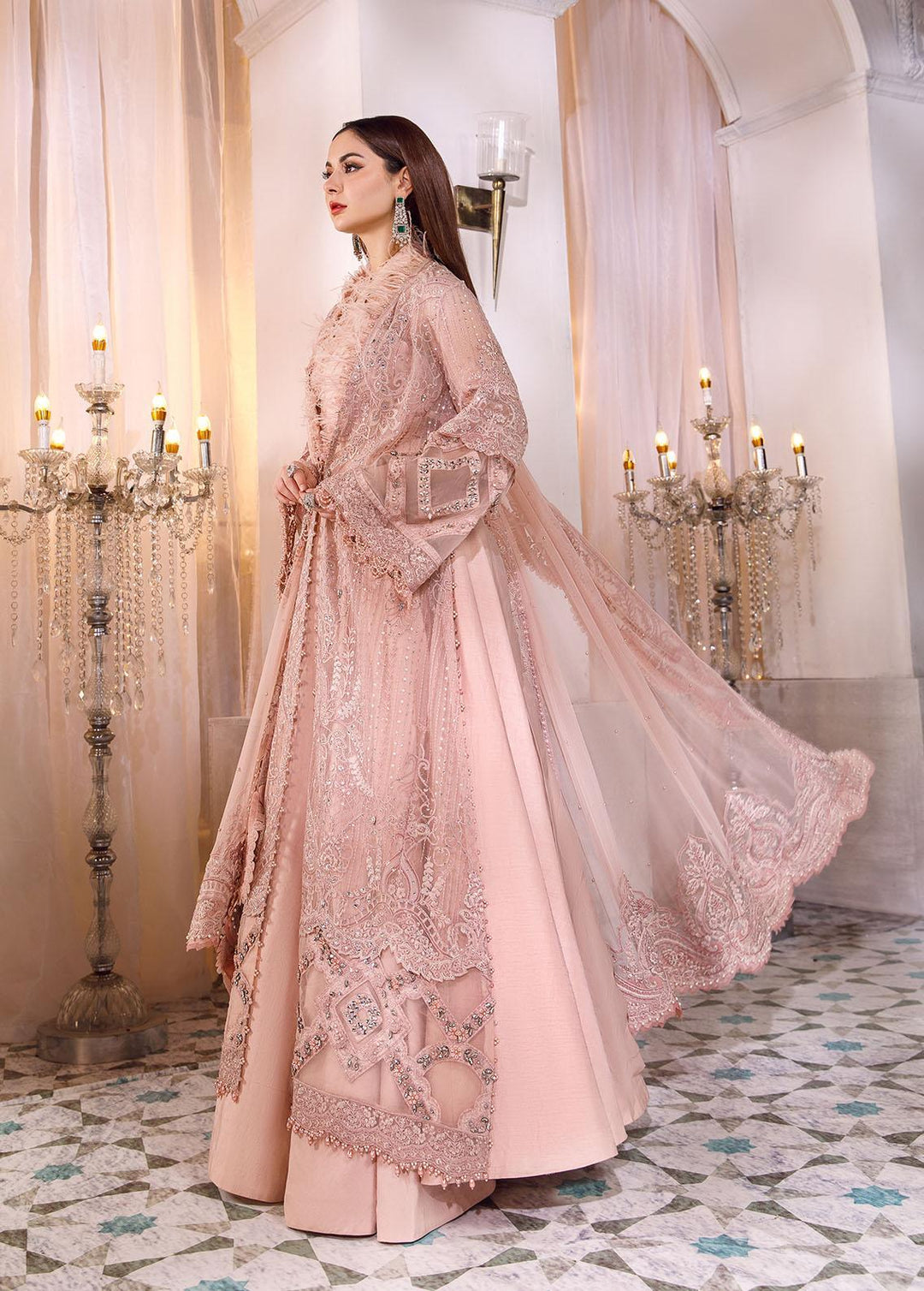 Mbroidered by Maria B Embroidered Organza Suits Unstitched 4 Piece MB22WD D5 - Wedding Collection