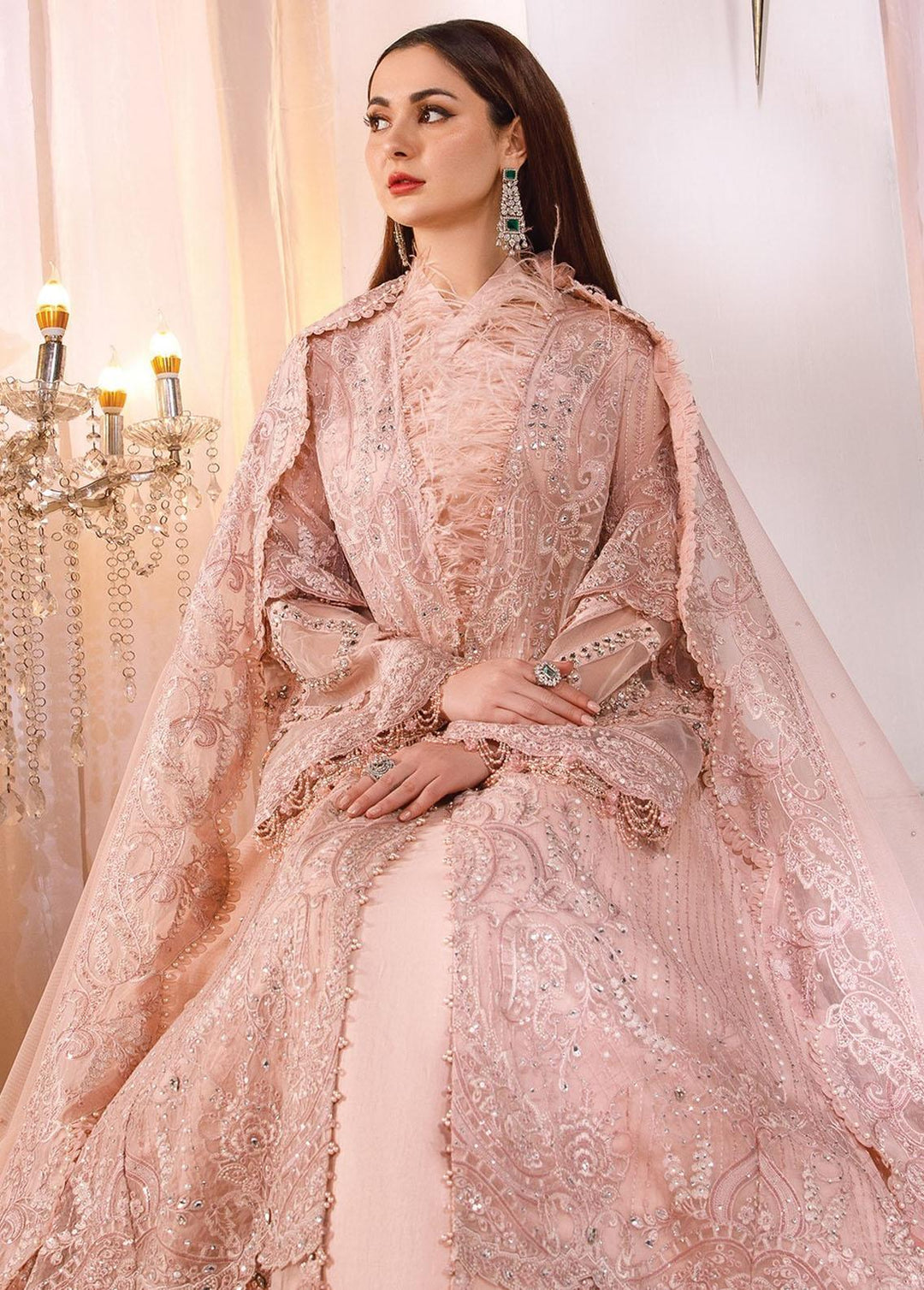 Mbroidered by Maria B Embroidered Organza Suits Unstitched 4 Piece MB22WD D5 - Wedding Collection