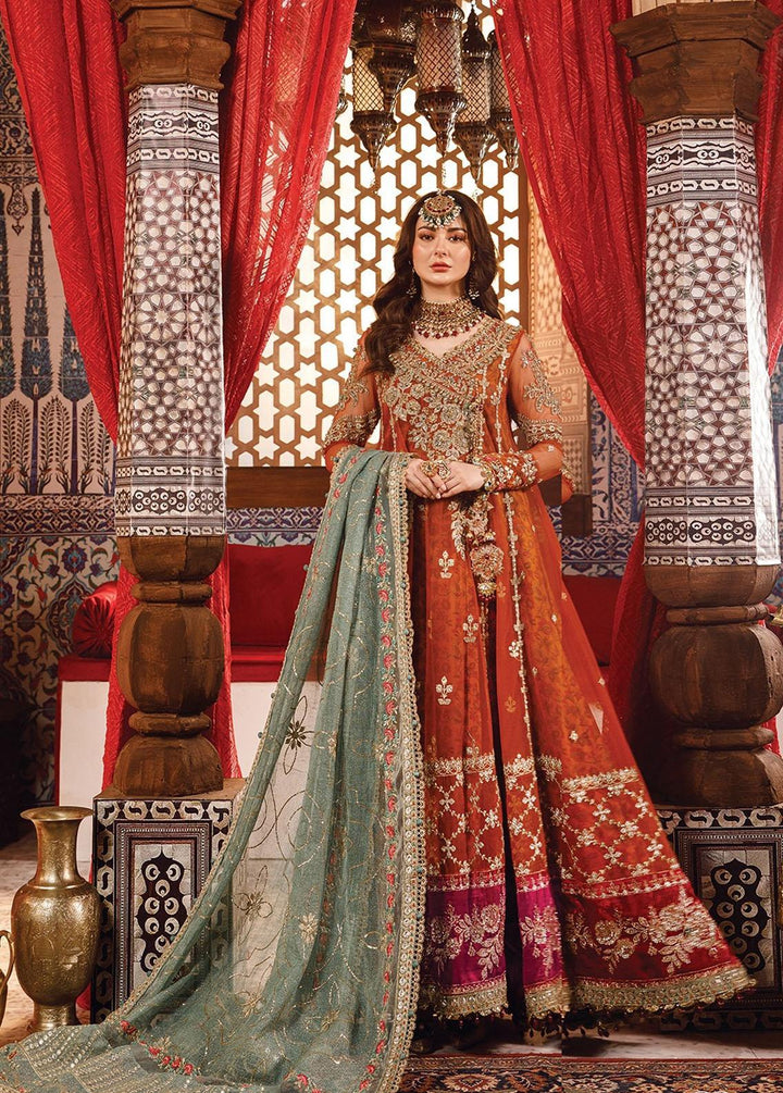 Mbroidered by Maria B Embroidered Organza Suits Unstitched 4 Piece MB22WD D6 - Wedding Collection