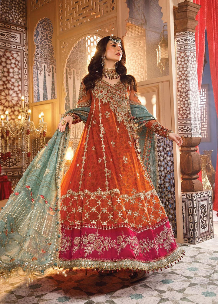 Mbroidered by Maria B Embroidered Organza Suits Unstitched 4 Piece MB22WD D6 - Wedding Collection
