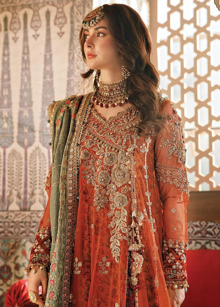 Mbroidered by Maria B Embroidered Organza Suits Unstitched 4 Piece MB22WD D6 - Wedding Collection