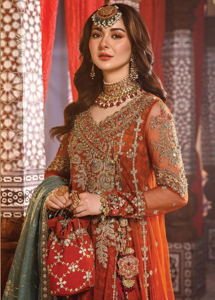 Mbroidered by Maria B Embroidered Organza Suits Unstitched 4 Piece MB22WD D6 - Wedding Collection