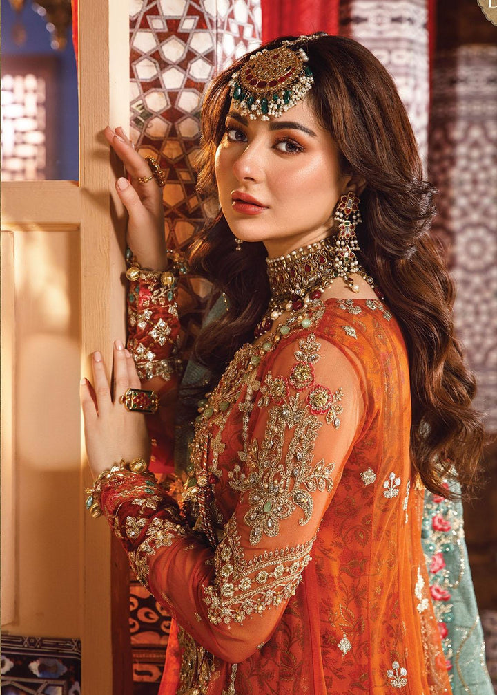 Mbroidered by Maria B Embroidered Organza Suits Unstitched 4 Piece MB22WD D6 - Wedding Collection