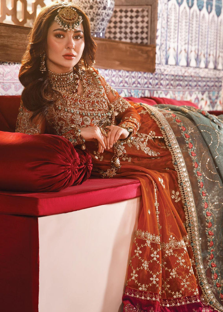 Mbroidered by Maria B Embroidered Organza Suits Unstitched 4 Piece MB22WD D6 - Wedding Collection
