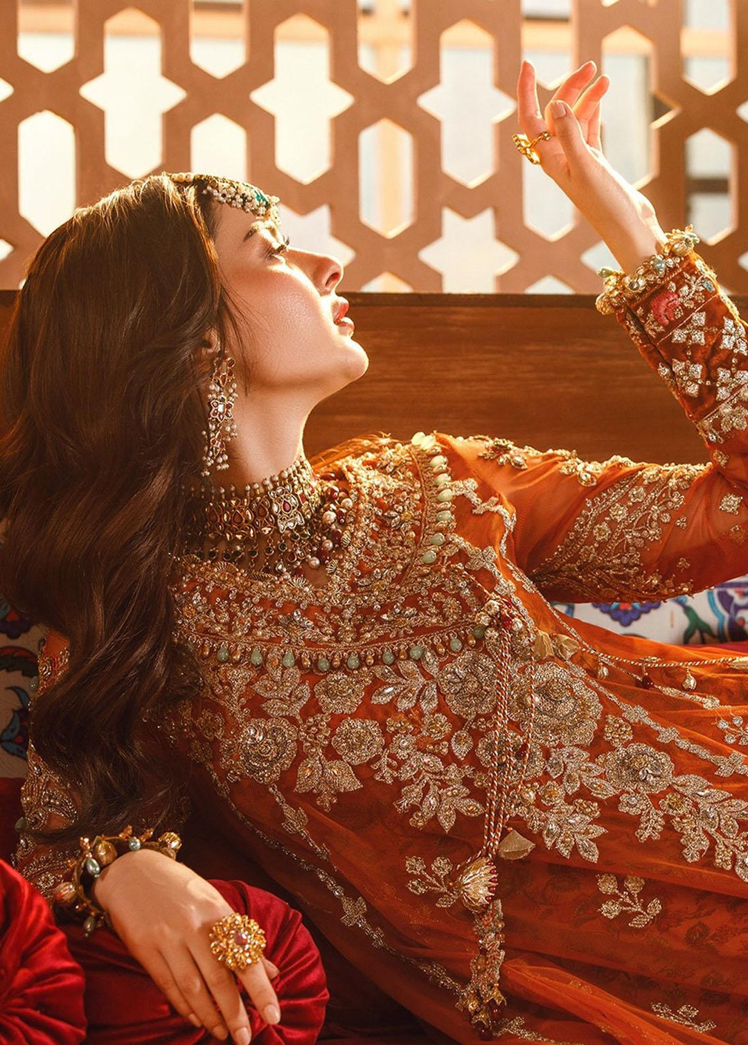 Mbroidered by Maria B Embroidered Organza Suits Unstitched 4 Piece MB22WD D6 - Wedding Collection