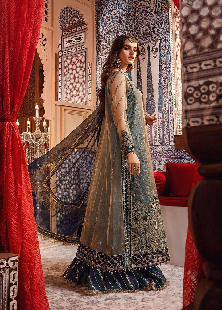 Mbroidered by Maria B Embroidered Zari Net Suits Unstitched 4 Piece MB22WD D8 - Wedding Collection
