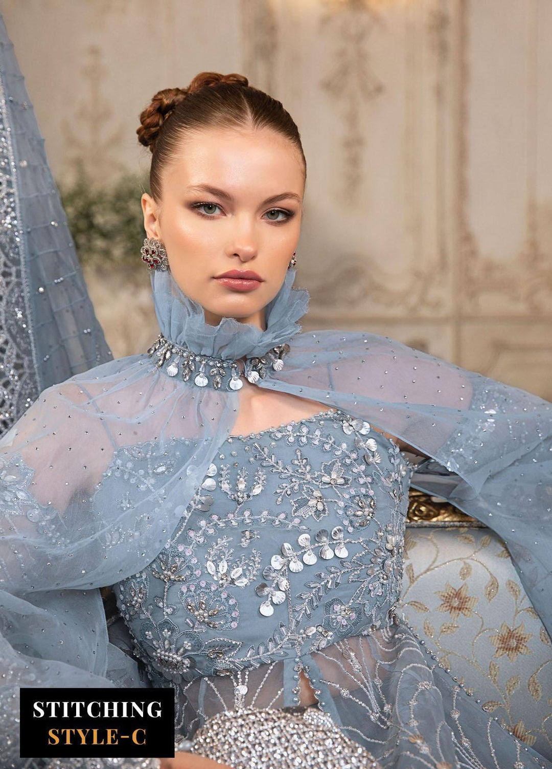 Mbroidered By Maria B Embroidered Organza Suits Unstitched 4 Piece MB23MW D2 - Luxury Collection