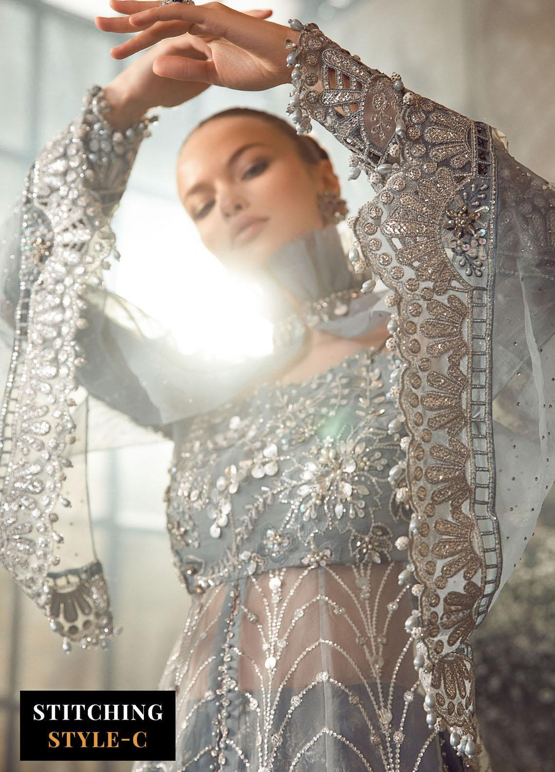 Mbroidered By Maria B Embroidered Organza Suits Unstitched 4 Piece MB23MW D2 - Luxury Collection