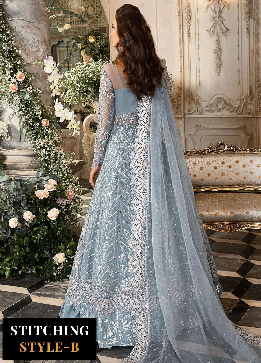 Mbroidered By Maria B Embroidered Organza Suits Unstitched 4 Piece MB23MW D2 - Luxury Collection