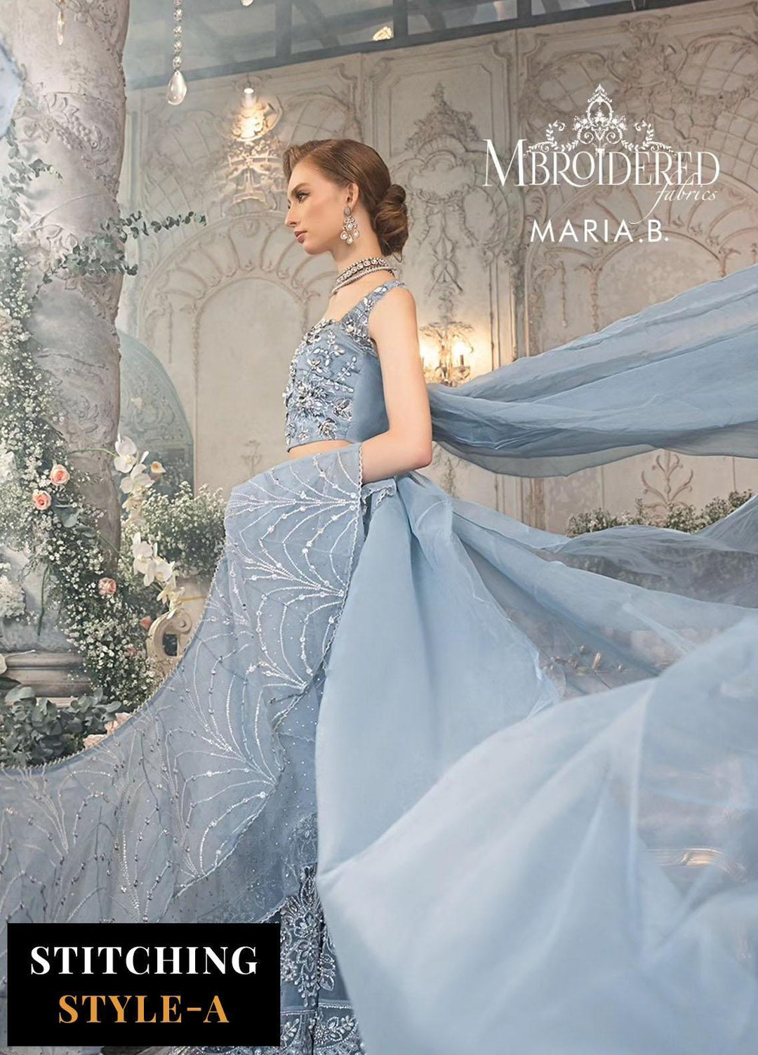 Mbroidered By Maria B Embroidered Organza Suits Unstitched 4 Piece MB23MW D2 - Luxury Collection