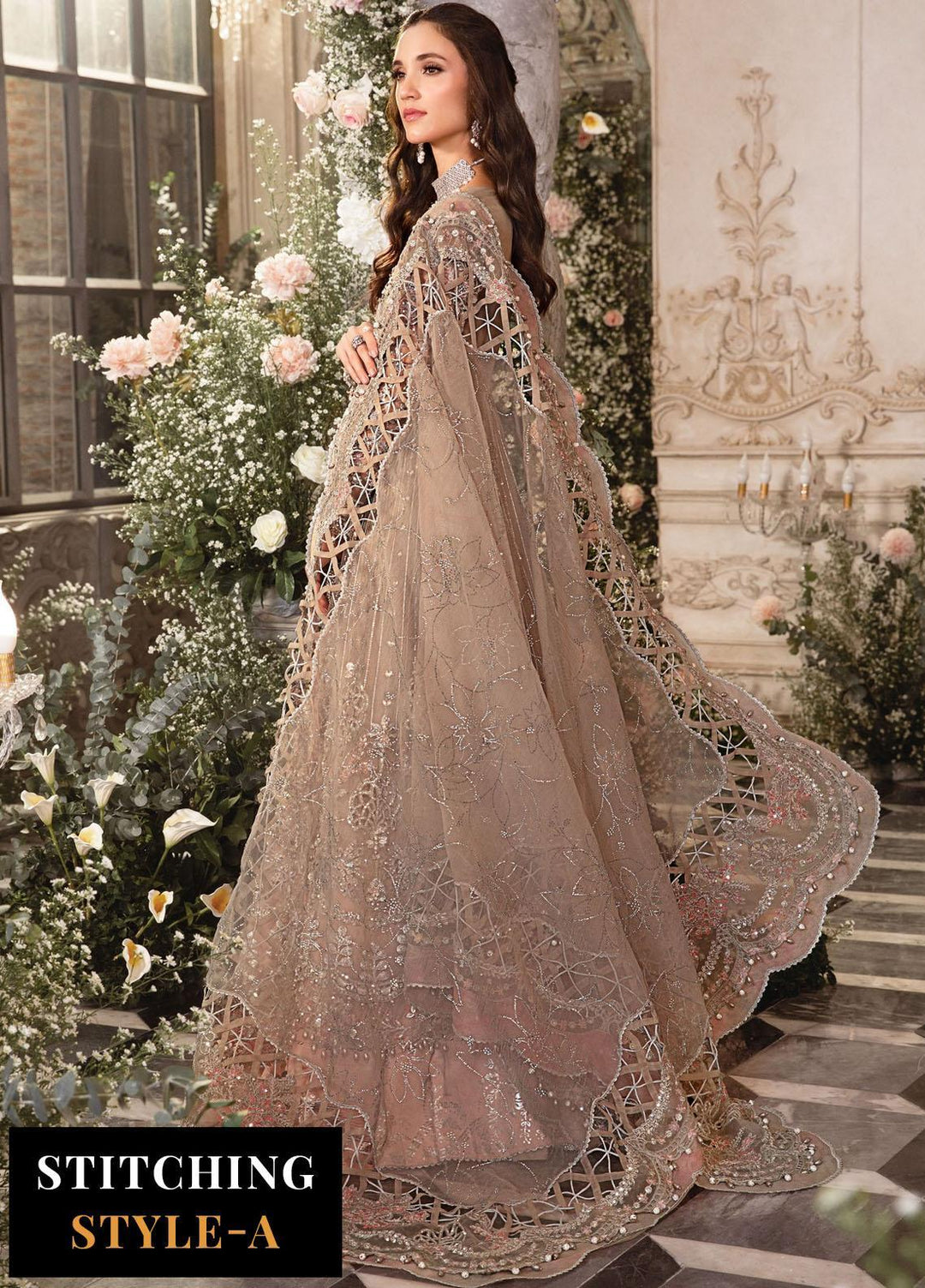 Mbroidered By Maria B Embroidered Organza Suits Unstitched 4 Piece MB23MW D3 - Luxury Collection