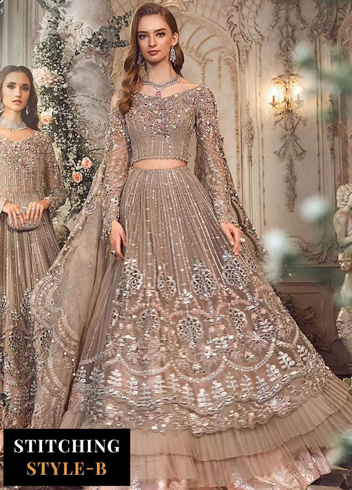Mbroidered By Maria B Embroidered Organza Suits Unstitched 4 Piece MB23MW D3 - Luxury Collection