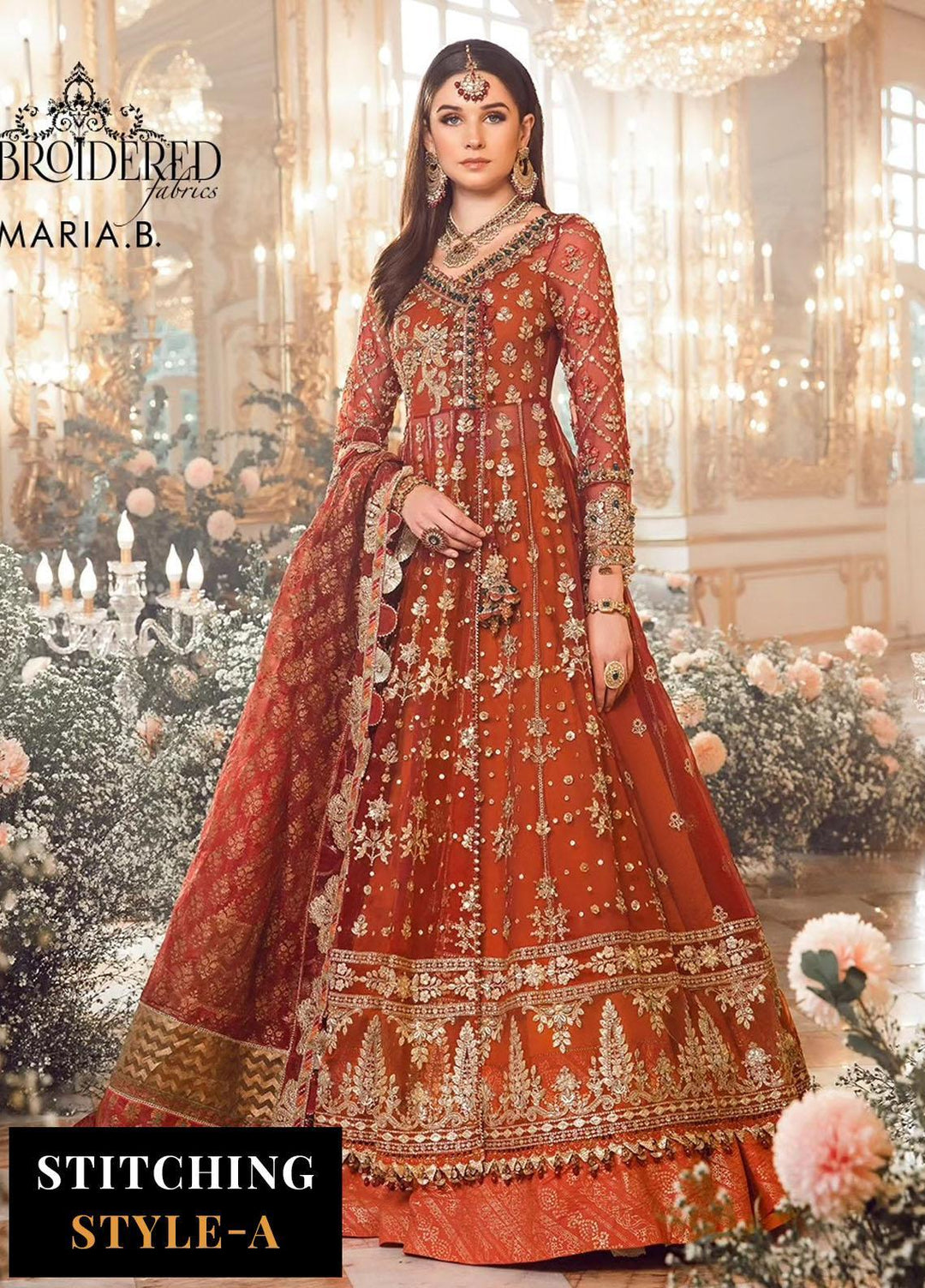 Mbroidered By Maria B Embroidered Organza Suits Unstitched 4 Piece MB23MW D5 - Luxury Collection