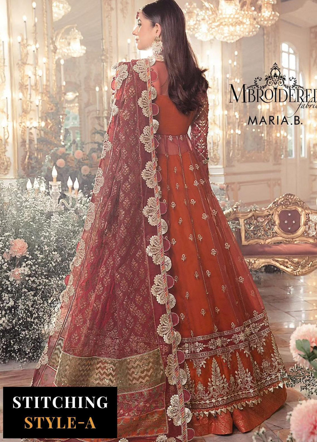 Mbroidered By Maria B Embroidered Organza Suits Unstitched 4 Piece MB23MW D5 - Luxury Collection