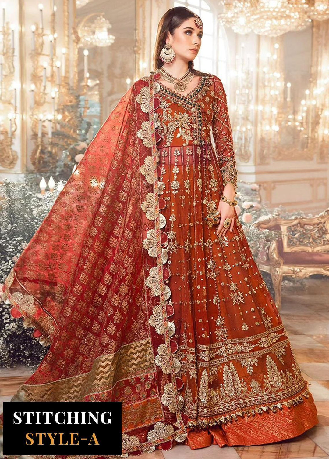 Mbroidered By Maria B Embroidered Organza Suits Unstitched 4 Piece MB23MW D5 - Luxury Collection