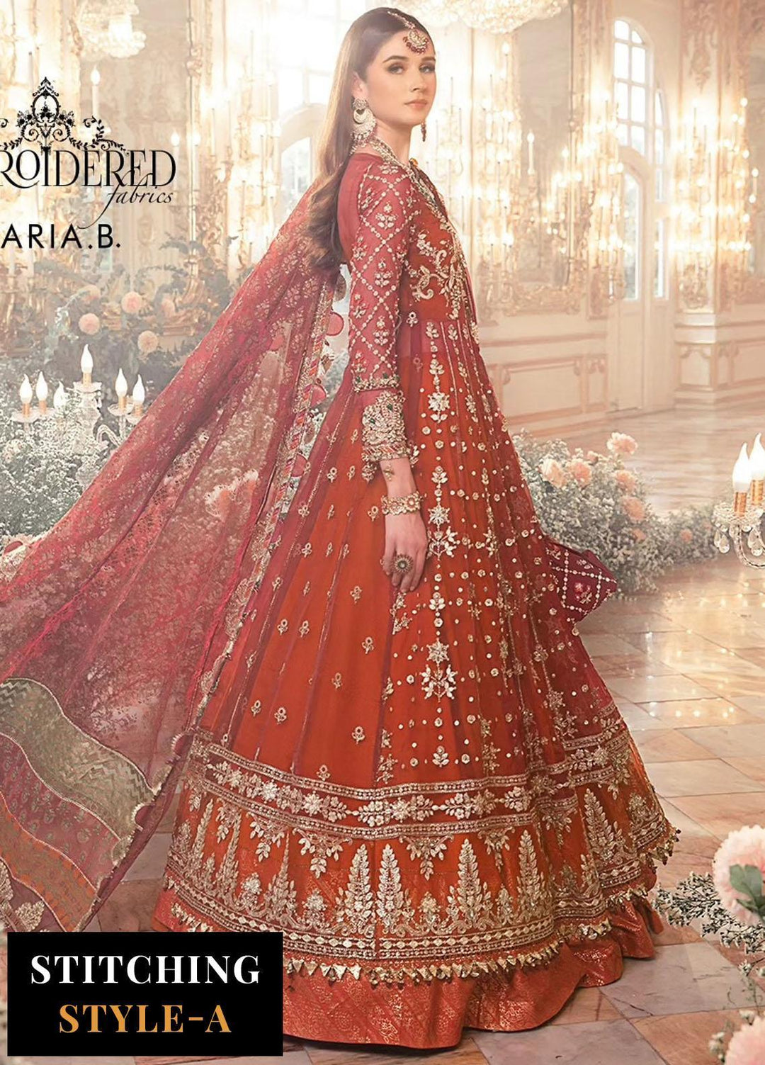 Mbroidered By Maria B Embroidered Organza Suits Unstitched 4 Piece MB23MW D5 - Luxury Collection