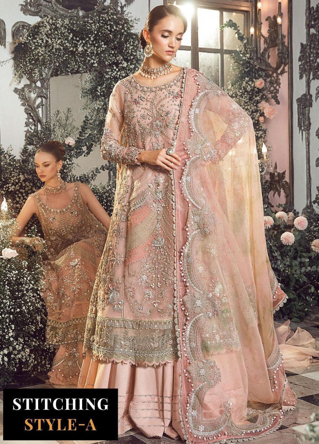 Mbroidered By Maria B Embroidered Organza Suits Unstitched 4 Piece MB23MW D6 - Luxury Collection